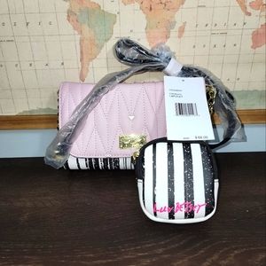BRAND NEW Luv Betsey Pink/ Black LBFOLEY By Betsey Johnson